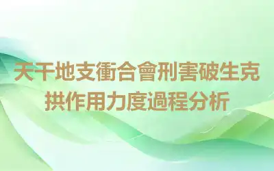 天干地支衝合會刑害破生克拱作用力度過程分析